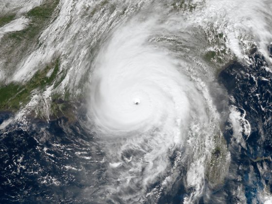 2. Satellite image showing Hurricane Michael from space.