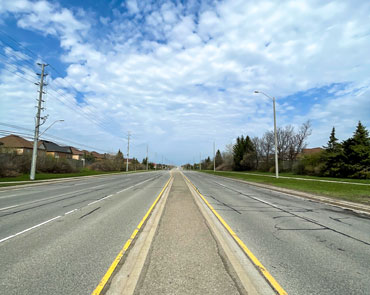 Airport Road Odlum Storm Management Pond in the Region of Peel, Canada.